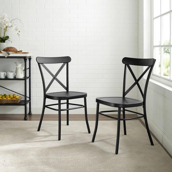 Black Metal Melody Dining Chairs, Set of 2 Kirklands Home
