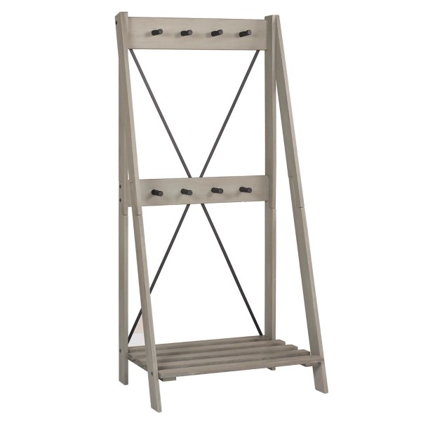Gray Angled Solid Wood Hall Tree Kirklands Home