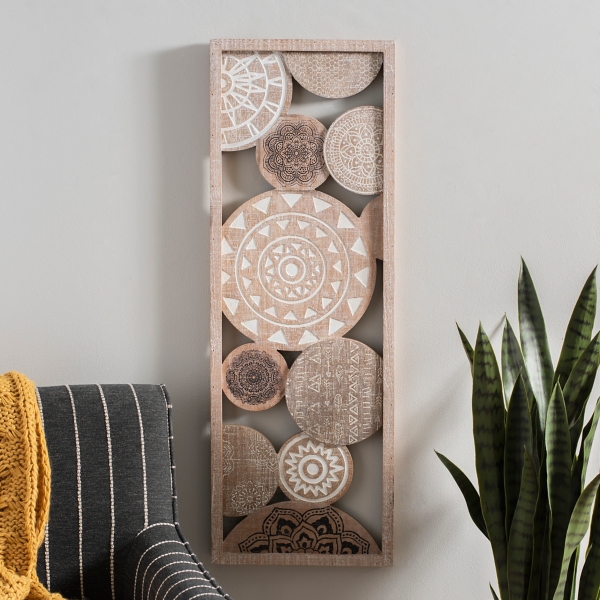 Wooden Medallion Panel Wall Plaque Kirklands Home