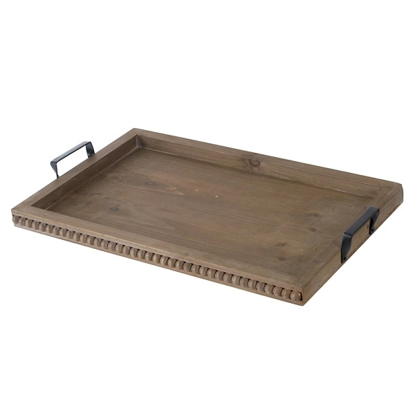 Fir Wood Tray with Beaded Edge Kirklands Home