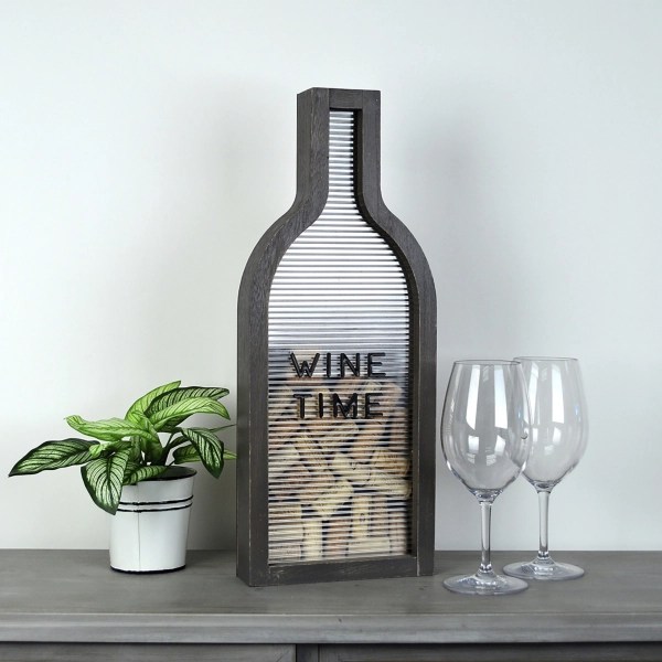 PreLit LED Wine Bottle Letterboard Cork Holder Kirklands Home