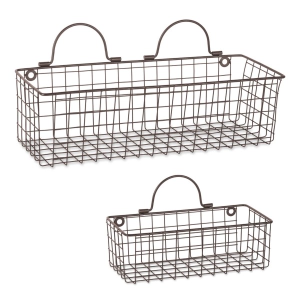 Wall Mounted Wire Basket Wall Design Ideas