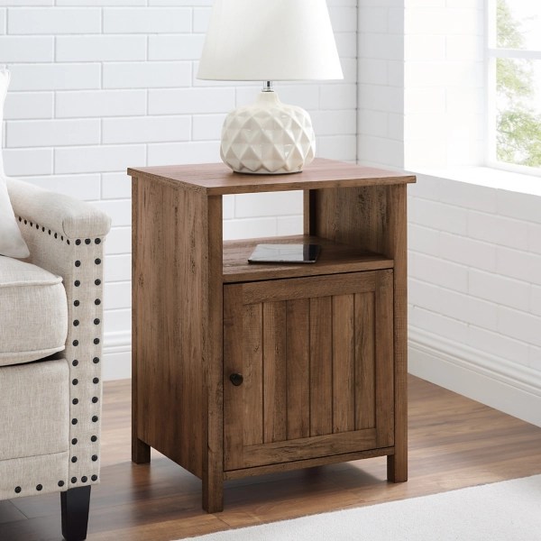 Grooved Door Barnwood Side Table Kirklands Home