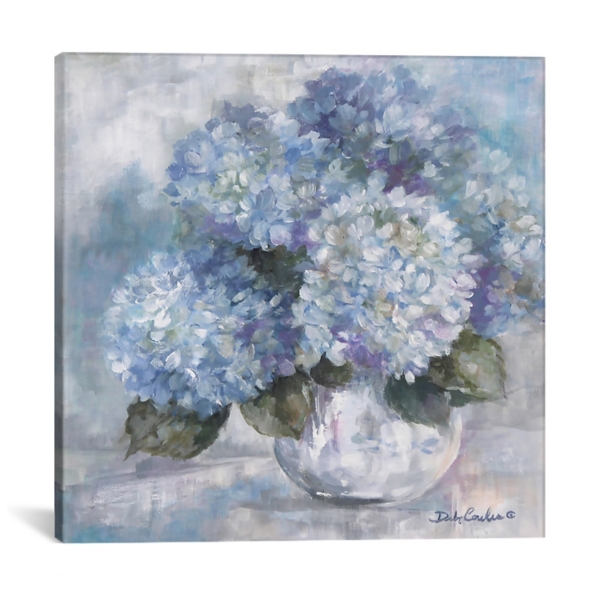 Hydrangea Blues Giclee Canvas Art Print, 18x18 Kirklands Home