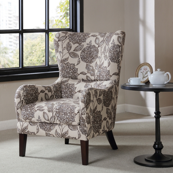 Floral Lydia Swoop Wingback Accent Chair Kirklands Home