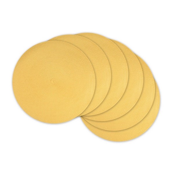 Yellow Solid Round Placemats, Set of 6 Kirklands Home