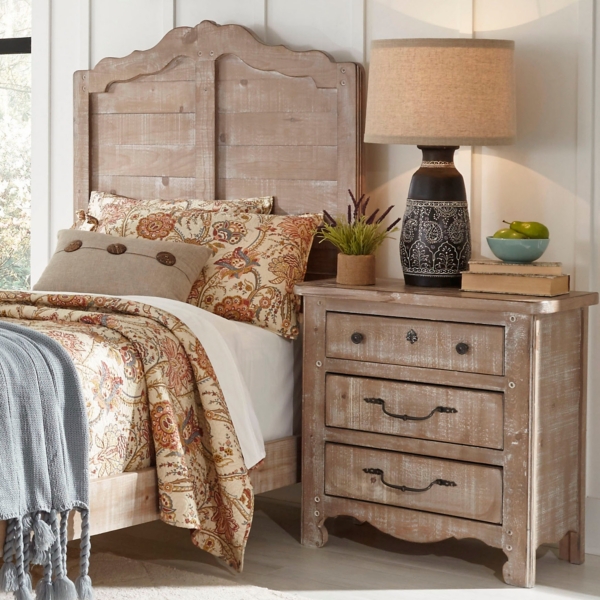 Whitewashed Wooden Chatsworth Nightstand Kirklands Home