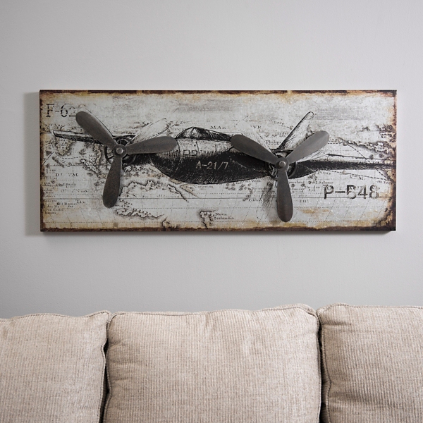 Sculpture Vessels desk or shelf decor. hanging art Metal airplane