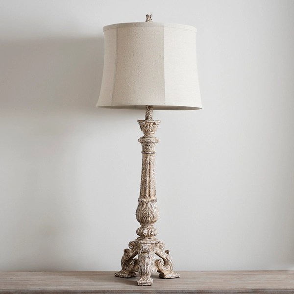Distressed Ornate Candlestick Table Lamp Kirklands Home
