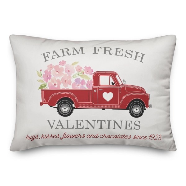 Farm Fresh Valentine Truck Pillow Kirklands Home