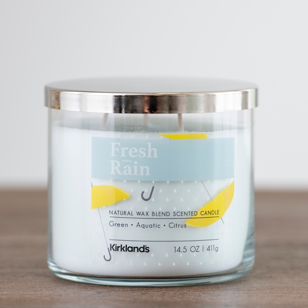 Fresh Rain Triple Wick Jar Candle Kirklands Home