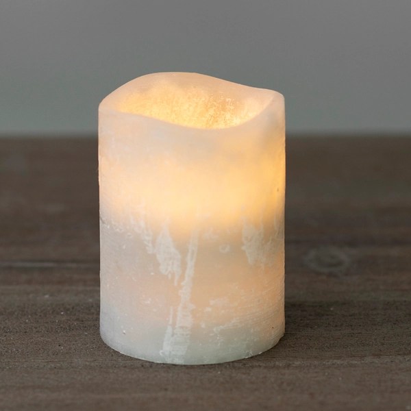 Gray LED Pillar Candle, 4 in. Kirklands Home
