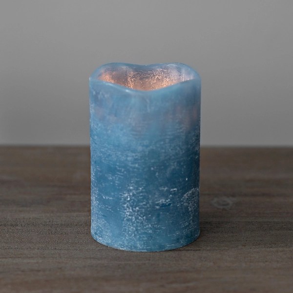 Blue LED Pillar Candle, 4x6 in. Kirklands Home