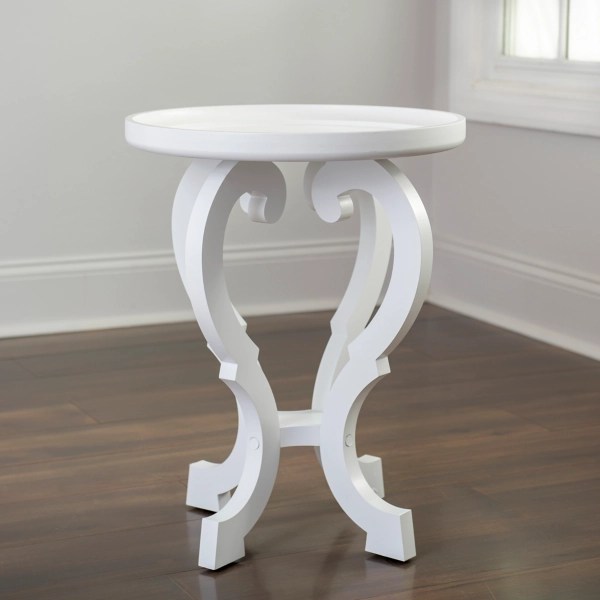 White Wooden Parker Accent Table Kirklands Home