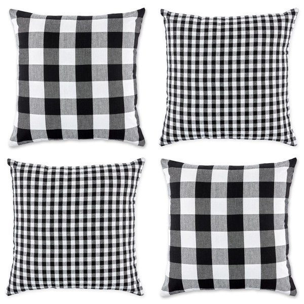 Black and White Gingham Pillow Covers, Set of 4 Kirklands Home