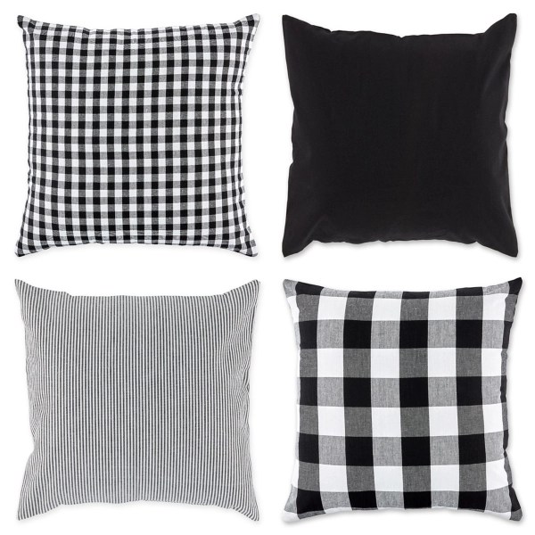 Black and White Check Pillow Covers, Set of 4 Kirklands Home