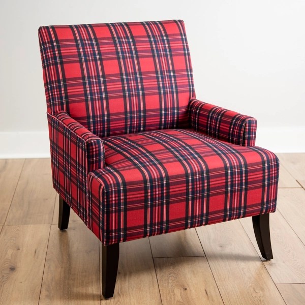 Kahlo Chair Modern Plaid Armchair Black White Npd City Home