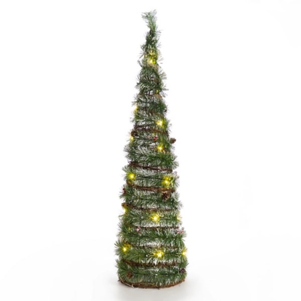 PreLit Cone Pine Christmas Tree, 40 in. Kirklands Home