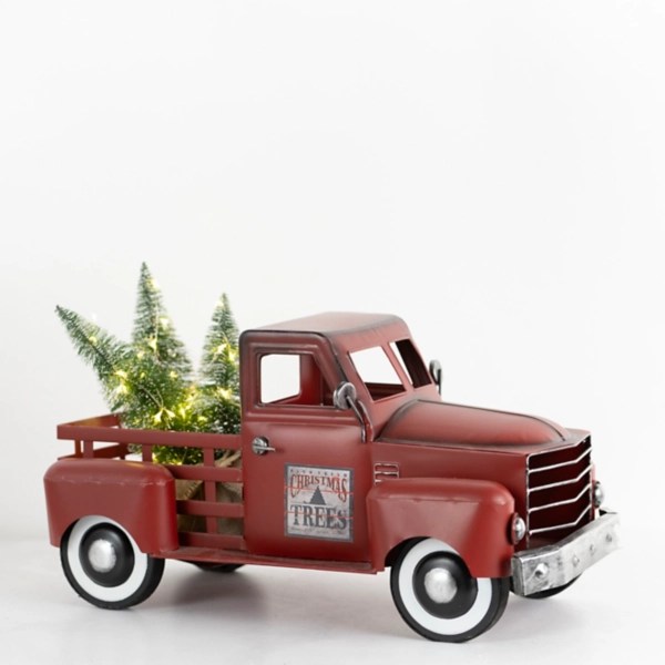 PreLit Red Vintage Christmas Truck with Tree Kirklands Home