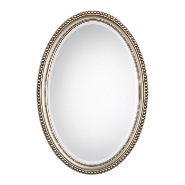 Metallic Silver Beaded Edge Oval Mirror Kirklands Home