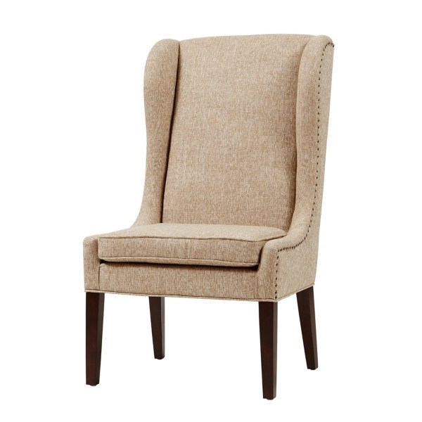 Beige High Wingback Nailhead Trim Dining Chair Kirklands Home