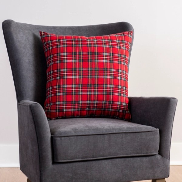 Red Tartan Plaid Feather Filled Pillow Kirklands Home