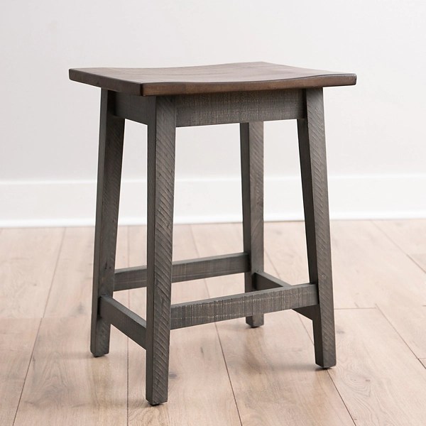 Gray and Brown Jackson Stool Kirklands Home
