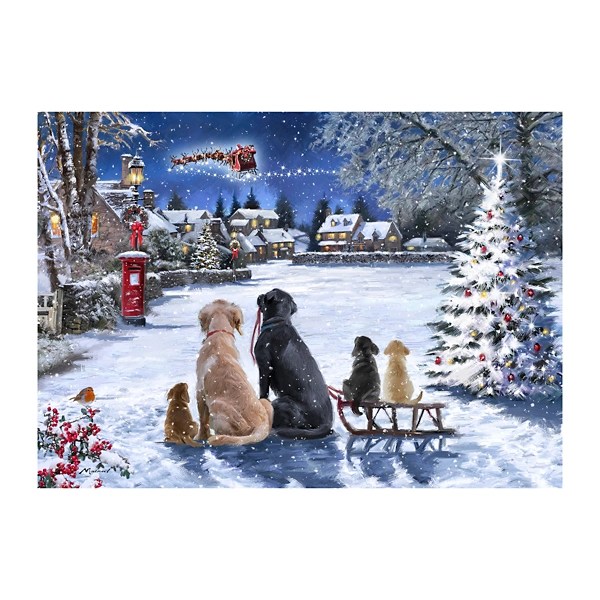 Dogs Watching Santa Canvas Art Print Kirklands Home