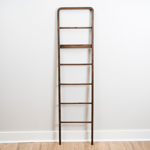 Natural Rounded Top Leaning Ladder Kirklands Home