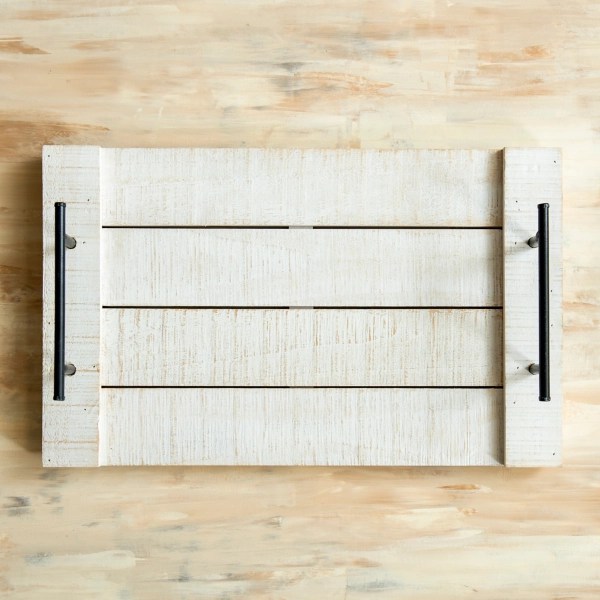 White Plank Serving Tray Kirklands Home
