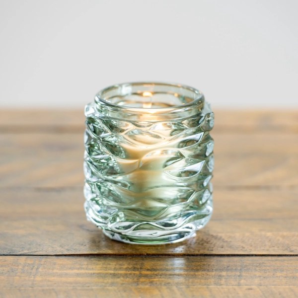 Sage Green Wave Glass Votive Candle Holder Kirklands Home