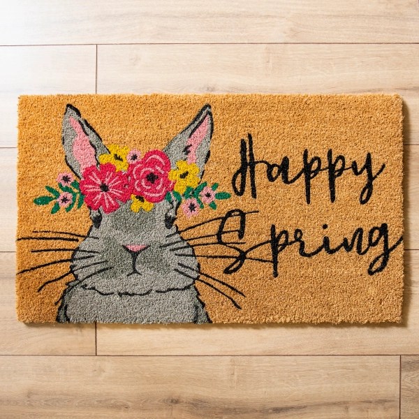 Happy Spring Bunny Doormat Kirklands Home