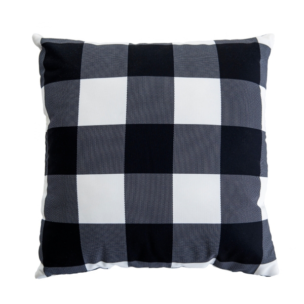 Black Buffalo Check Outdoor Pillow Kirklands Home