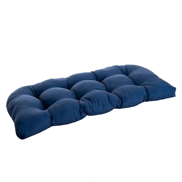 Solid Navy Outdoor Settee Cushion Kirklands Home