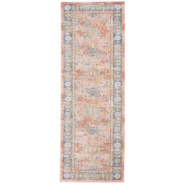 Coral Vintage Border Runner, 2x8 Kirklands Home
