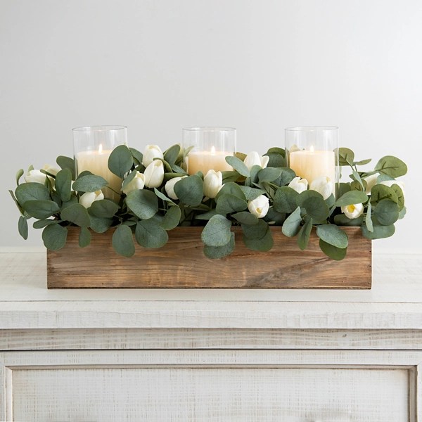 Eucalyptus and Tulip Centerpiece Kirklands Home