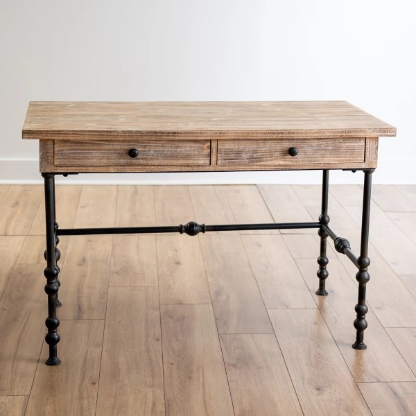 Antique Wood and Metal Lucy Desk Kirklands Home