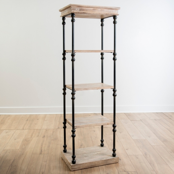 Antique Wood and Metal Lucy Standing Shelf Kirklands Home