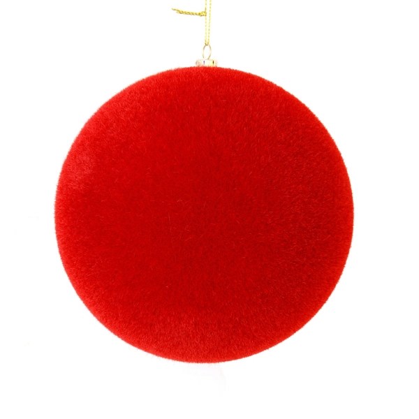 Red Moss Flocked Ball Ornaments, Set of 4 Kirklands Home