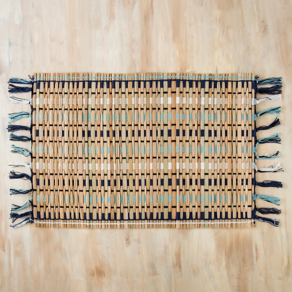 Amelia Blue Striped Seagrass Placemat Kirklands Home