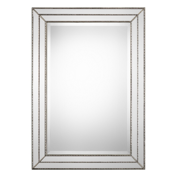 Metallic Silver Grooved Texture Wall Mirror Kirklands Home