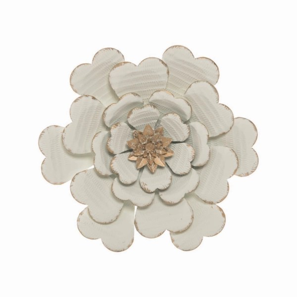 White Metal Flower Wall Decor Wall Design Ideas