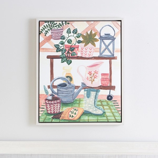 Garden Cart Framed Canvas Art Print Kirklands Home
