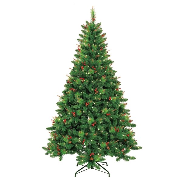 7 ft. PreLit Berrywood Pine Christmas Tree Kirklands Home