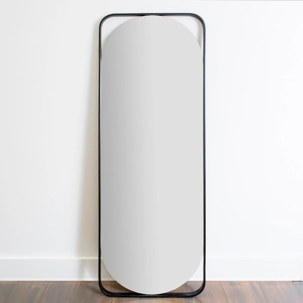 Black Slim Frame Leaner Mirror Kirklands Home