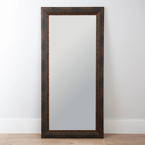 Bronze Beaded Framed Mirror, 31.4x65.4 in. Kirklands Home