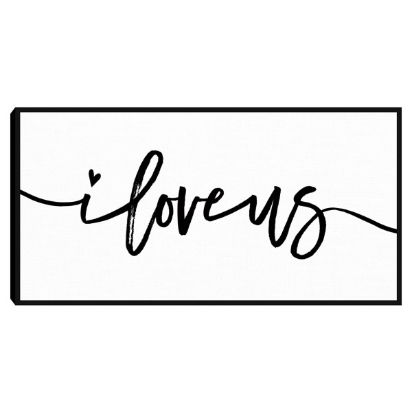 I Love Us Framed Canvas Art Print, 25x13 in. Kirklands Home