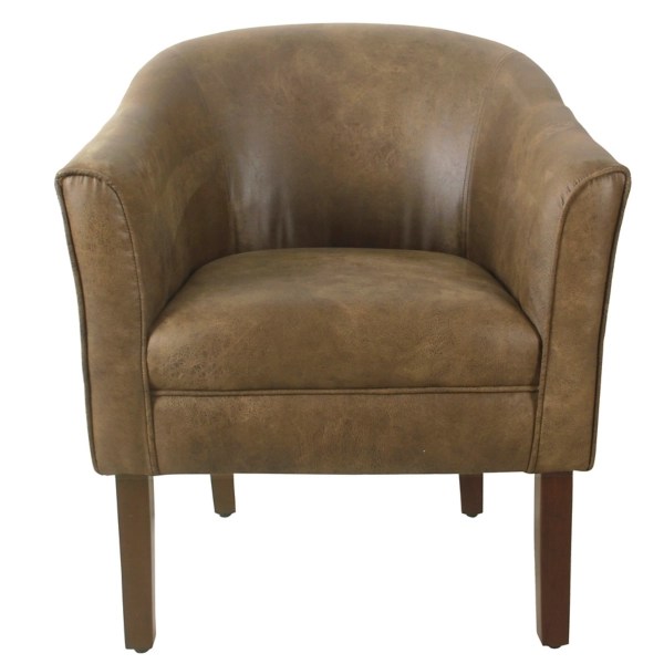 Brown Faux Leather Accent Chair Kirklands Home