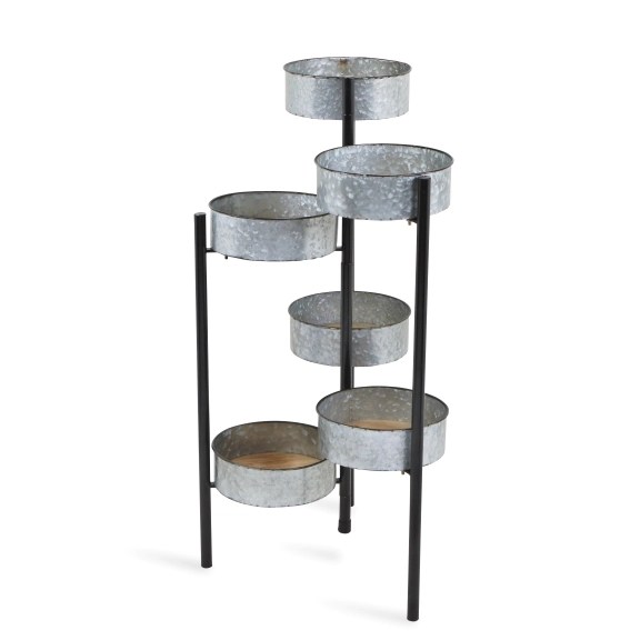 Metal and Wood 6Pot Folding Plant Stand Kirklands Home