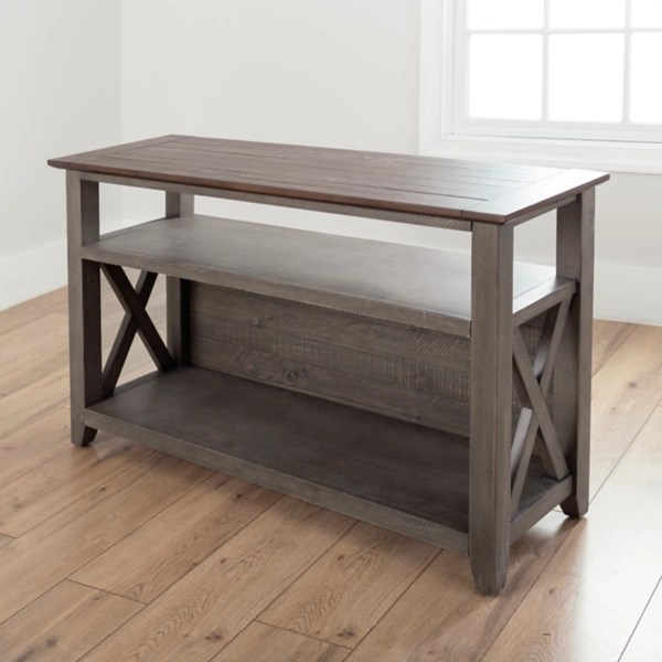 Gray and Brown Jackson Storage Console Table Kirklands Home